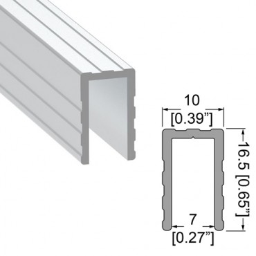 Aluminium Capping Channel for 7mm Panels (2mts)